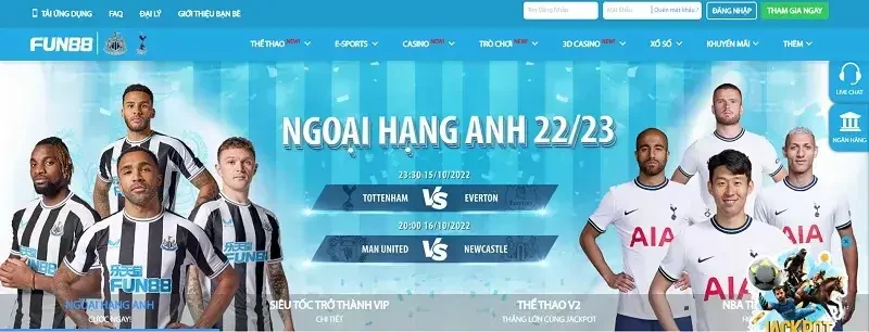 Nhà cái Fun88 mang lại trải nghiệm giải trí tuyệt vời